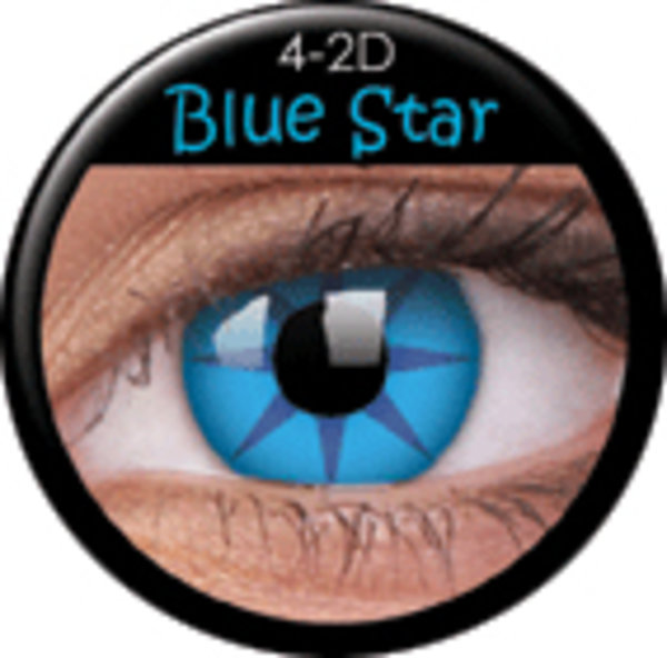 ColourVue CRAZY ČOČKY - Blue Star (2 ks tříměsíční) - dioptrické